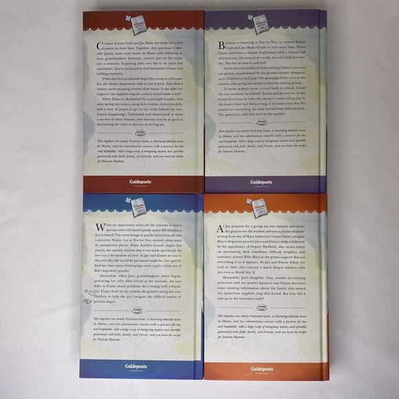 4 Tearoom Mysteries Guideposts Hardcover Books 1 3 4 5 Burning Secrets Crossword - Picture 2 of 8